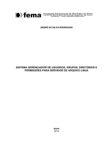 sistema gerenciador de usuários, grupos, diretórios e permissões