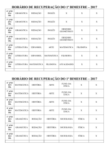 Recuperação Bimestral 1º Bimestre