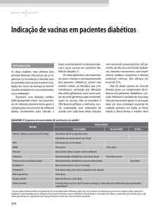 Indicação de vacinas em pacientes diabéticos