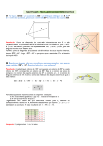 01. Na figura, ABCD é um quadrado e ADE é um triângulo retângulo