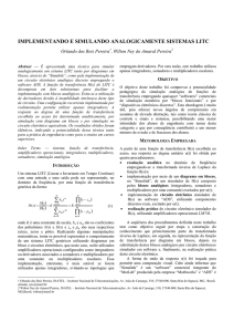 Implementando e Simulando Analogicamente Sistemas LITC