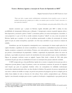 Teatro e Reforma Agrária: a inserção do Teatro do Oprimido no MST*