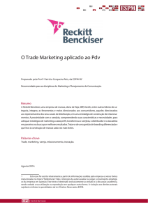 O Trade Marketing aplicado ao Pdv