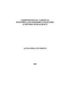 componentes da variância fenotípica em feijoeiro