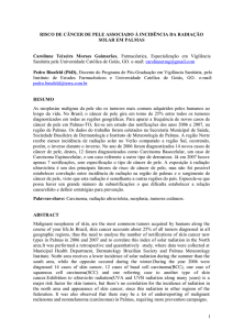 Risco de câncer de pele associado a incidência da radiação solar