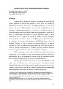 Sociólogo/professor - Sociedade Brasileira de Sociologia