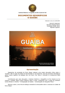 documentos geográficos o guaíba - Instituto Histórico e Geográfico