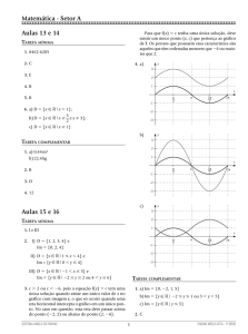 Matemática - Setor A Aulas 13 e 14 Aulas 15 e 16