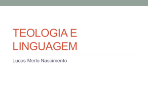 Teologia e Linguagem - Faculdade Teológica Batista de São Paulo