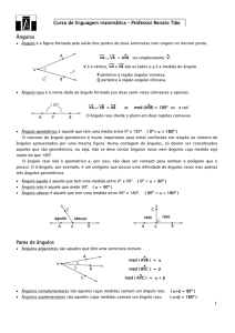 Ângulos no plano