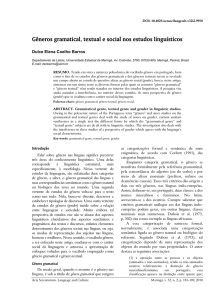 Gêneros gramatical, textual e social nos estudos linguísticos