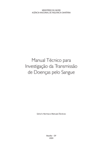 Manual técnico para investigação da transmissão de doenças pelo