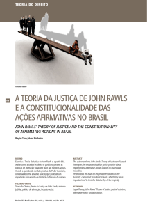 a teoria da justiça de john rawls e a constitucionalidade das ações