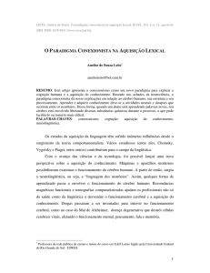 O paradigma conexionista na aquisi&ccedil;&atilde;o lexical. ReVEL