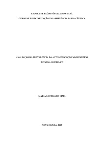 Avaliação da Prevalência da Automedicação no Município de Nova