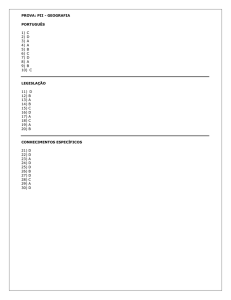 GABARITO - PII Geografia