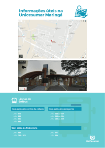 Informa&ccedil;&otilde;es &uacute;teis na Unicesumar Maring&aacute;