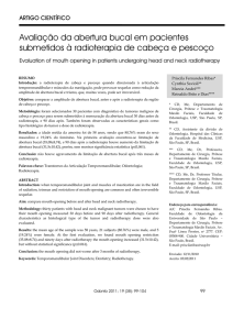 Avaliação da abertura bucal em pacientes submetidos à