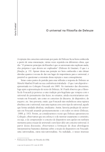 O universal na filosofia de Deleuze