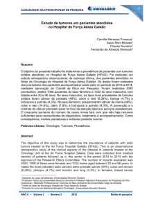 Estudo de tumores em pacientes atendidos no Hospital de Força