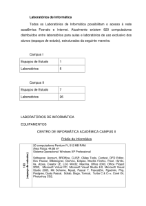 Infraestrutura de Informática Acadêmica