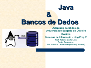 Java e Bancos de Dados
