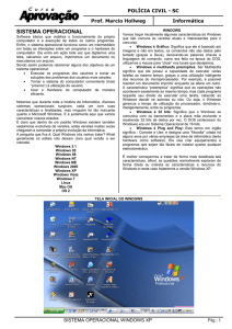 SISTEMA OPERACIONAL WINDOWS XP