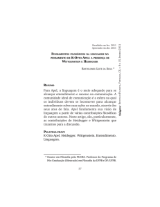 Fundamentos filosóficos da linguagem no pensamento de K