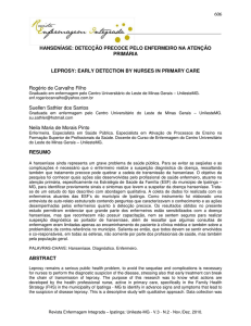 hanseníase: detecção precoce pelo enfermeiro na