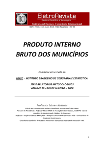 produto interno bruto dos municípios