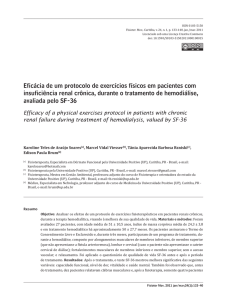 Eficácia de um protocolo de exercícios físicos em pacientes com