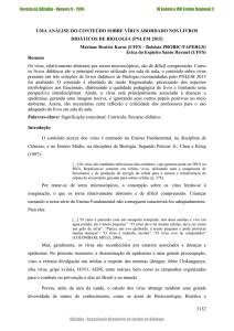 3132 UMA ANÁLISE DO CONTEÚDO SOBRE VÍRUS ABORDADO