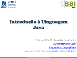 Introdução à Linguagem Java