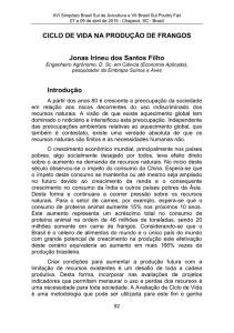 CICLO DE VIDA NA PRODUÇÃO DE FRANGOS Jonas Irineu