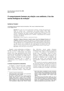 O comportamento humano em relao a seu ambiente, luz das