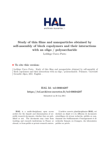 Study of thin films and nanoparticles obtained by self