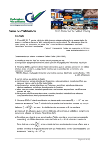 Física nos Vestibulares Prof. Ricardo Bonaldo Daroz