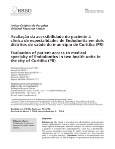 Avaliação da acessibilidade do paciente à clínica de especialidades