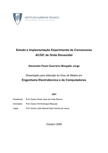 Estudo e Implementação Experimental de Conversores AC/DC de