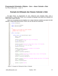 Java - Exemplo de Utilização das Classes