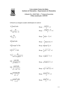 Lista de exercícios 1