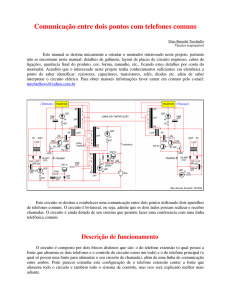 Comunicação entre dois pontos com telefones comuns