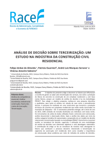 análise de decisão sobre terceirização: um estudo na