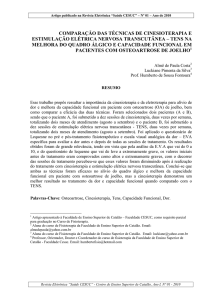 comparação das técnicas de cinesioterapia e