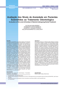 Avaliação dos Níveis de Ansiedade em Pacientes