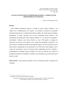 Uma breve história da formação de professores de geografia no Brasil
