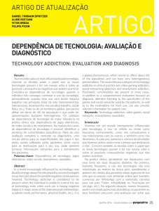 dependência de tecnologia: avaliação e diagnóstico artigo de