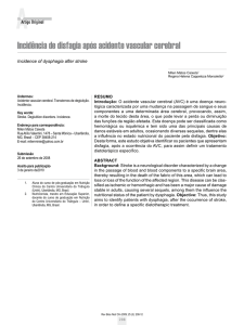 Incidência de disfagia após acidente vascular cerebral