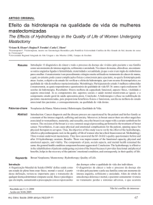 Efeito da hidroterapia na qualidade de vida de