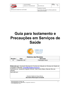 Guia para Isolamento e Precauções em Serviços de Saúde